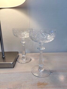 Set of 2 Rock Sharpe Champagne/Tall Sherbet Glasses